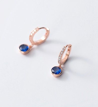 Rose Gold Blue Stone