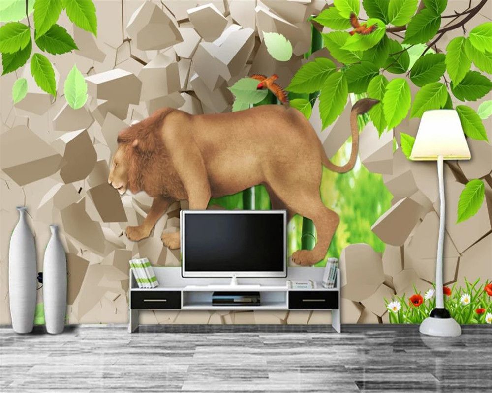 Papel tapiz en 3D para niños Room3D Dibujos animados Animal León Hermoso Hermoso Habitación Mural Papel pintado de animales 3D Papel tapiz en 3D para niños Room3D Dibujos animados Animal León Hermoso Hermoso Habitación Mural Papel pintado de animales 3D