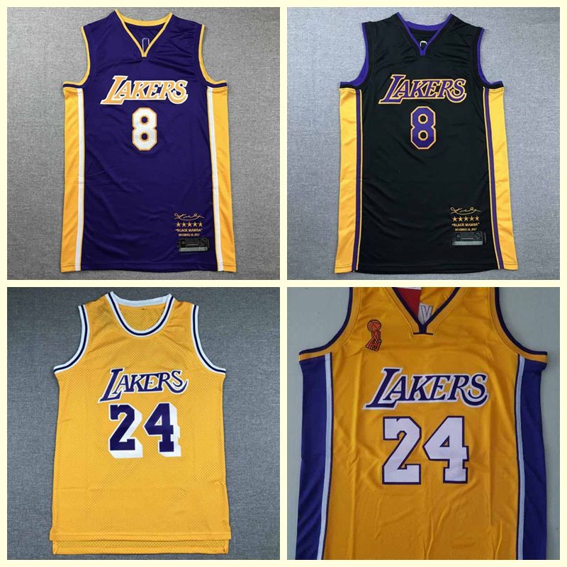 Ganar Gastos de envío fuegos artificiales 2020Los Ángeles Lakers # Negro Mamba camiseta de baloncesto Bryant, Los  swingmen NBA camisetas de baloncesto jersey