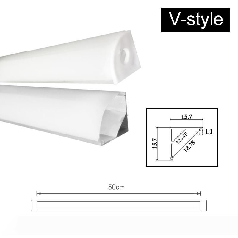 CLAITE 50cm U V YW Three Style Aluminium Channel Holder For LED Strip Light  Bar Under Cabinet Lamp Kitchen 1.8cm Wide From Mustore0829, $16.35