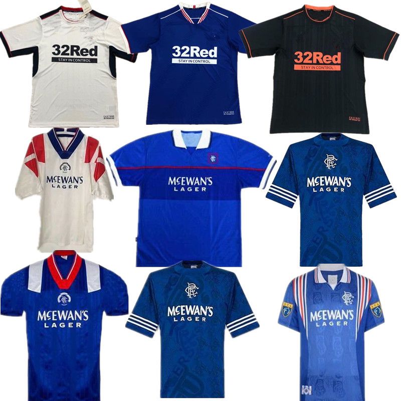 Glasgow Rangers Retro Soccer Jerseys 92/94 96/97/98 99/01 20/21 GASCOIGNE  LAUDRUP MCCOIST Soccer Shirts#3 ALBERTZ Away Football Uniforms From  Lvsport, $15.39