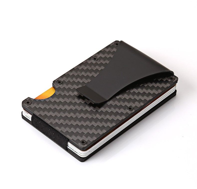 Fibra de RFID hombres Tríptico Mini billeteras Pequeño pequeño Minimal Mesma Smart Masculino