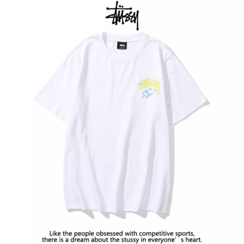 Stussy- new summer short sleeve monogram printed crew-neck loose cotton T- shirt for men and women _ - AliExpress Mobile