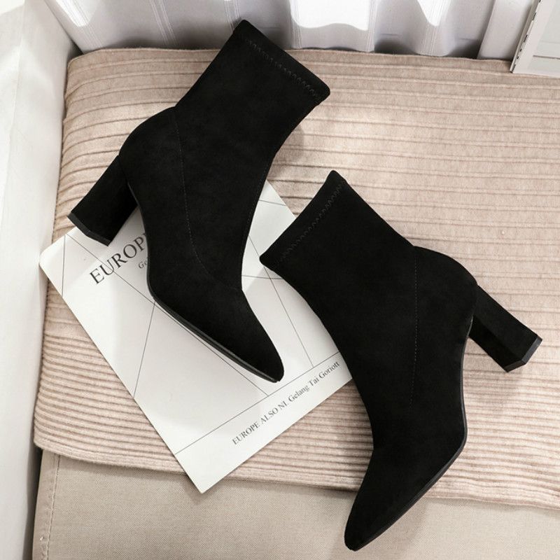 mid calf tight boots