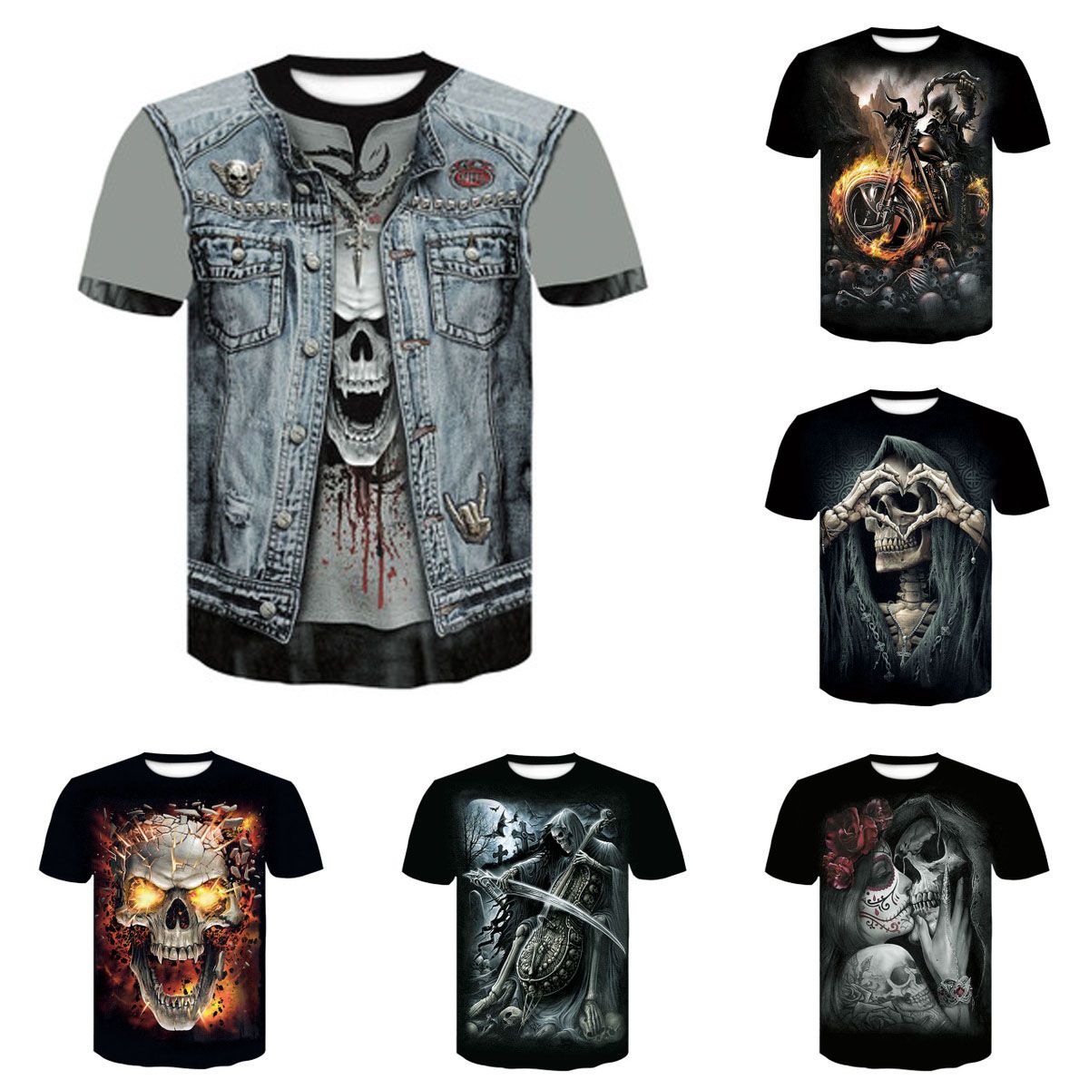 skull t shirt for men