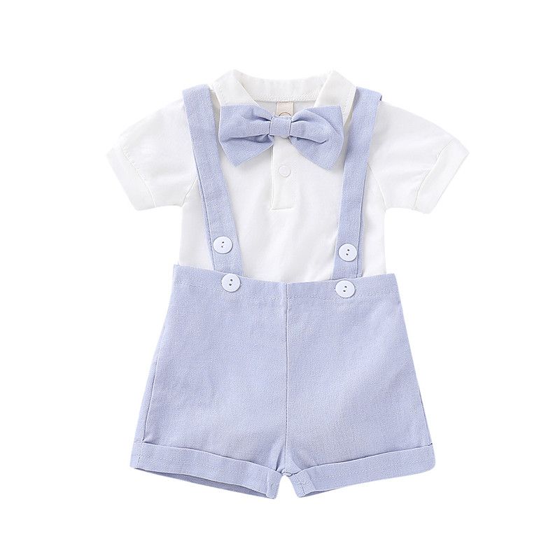 baby boy suspender bow tie outfit