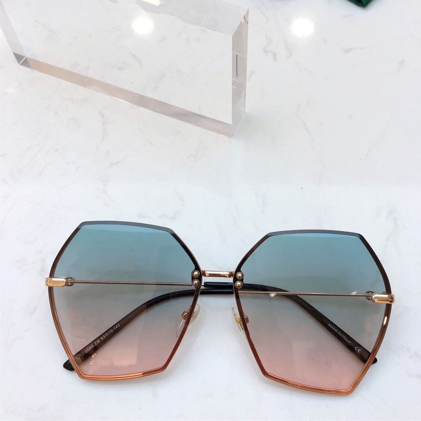 Gafas De Colores De Muñeca Hexagonal Marcos De Plata Gafas De Colores De Muñeca Hexagonal Marcos De Plata