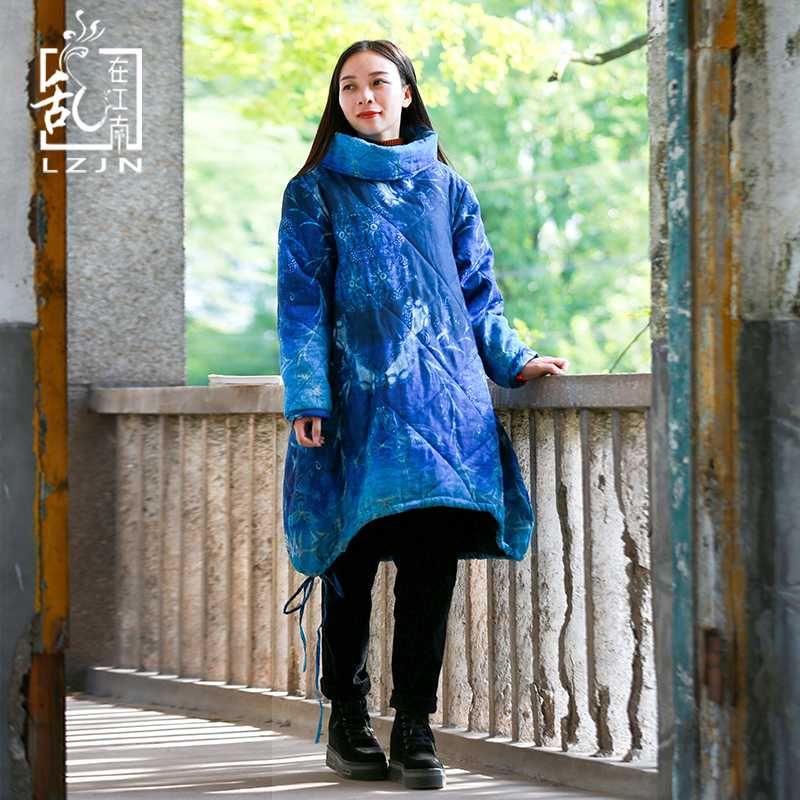 Compre Lzjn Mujeres Invierno Chaqueta Largo Relleno De Poliéster Parka  Turtimeneck Azul Floral Acolchado Abrigo Estilo Coreano Estilo Cálido Ropa  Exterior Cordón A 65,62 € Del Yarns | Es.Dhgate.Com