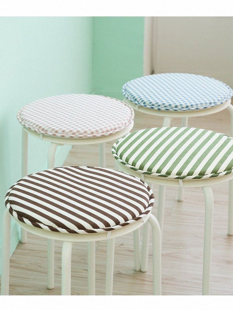 Stripe Antiskid Cotton Linen Round Chair Seat Cushion Latch Hook Thin Sitting Pad Mat Home Office Decorative Heated Ch4f From Mius 15 35 Dhgate Com Round Chair Seat Cushion Latch Hook, Round Chair Seat Pads