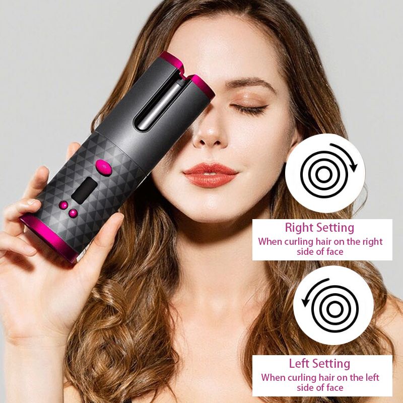 New Arrival Cordless Automatic Hair Curler iron wireless Curling Irons USB  Rechargeable Air Curlers for Curls