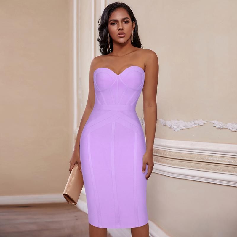 lilac bandage dress