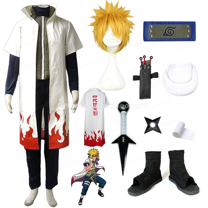 Naruto Namikaze Minato Cosplay Costume Whole Set 4th Yondaime Hokage