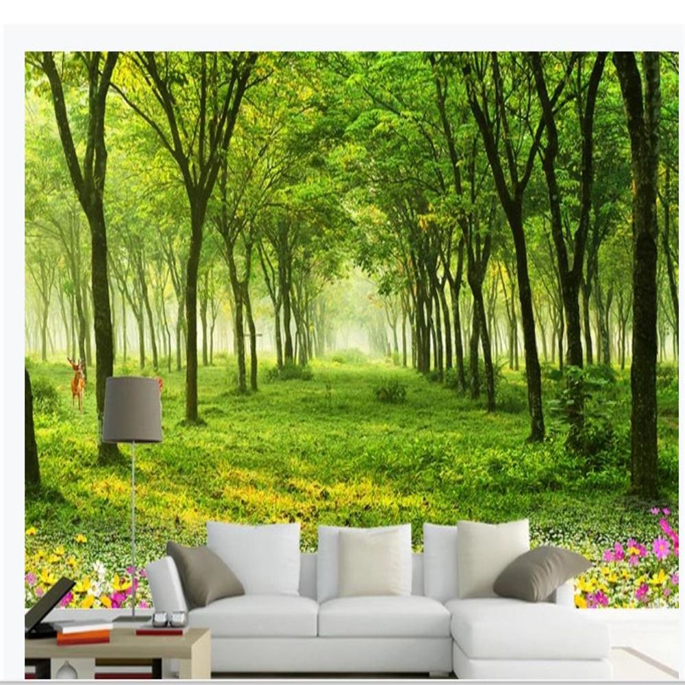paisaje hermoso paisaje del bosque fondos de pantalla flores carreteras  arboladas wallpapers mural de la pared