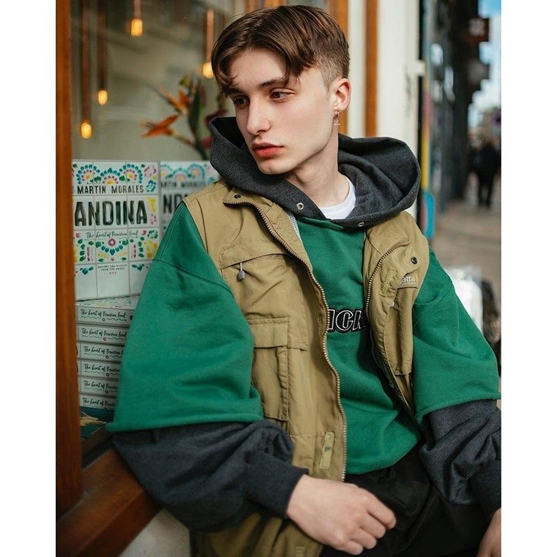 gosha rubchinskiy layered moletom com capuz