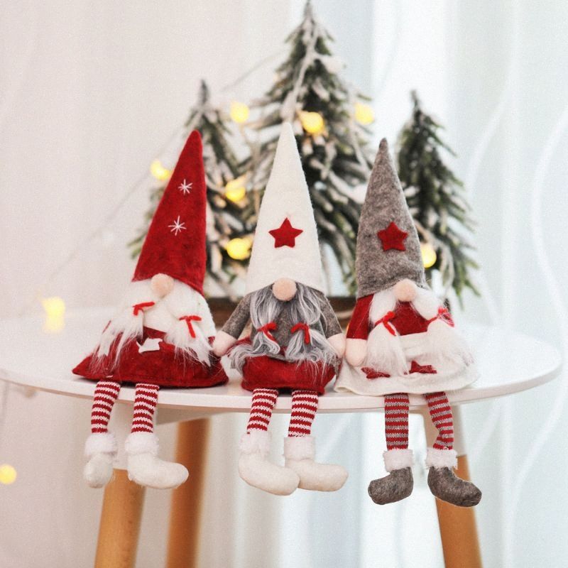 Guang-T xmas tree hanging decoration Santa Claus Doll Pendant Hanging Ornaments for Christmas Tree Decorations 6pcs