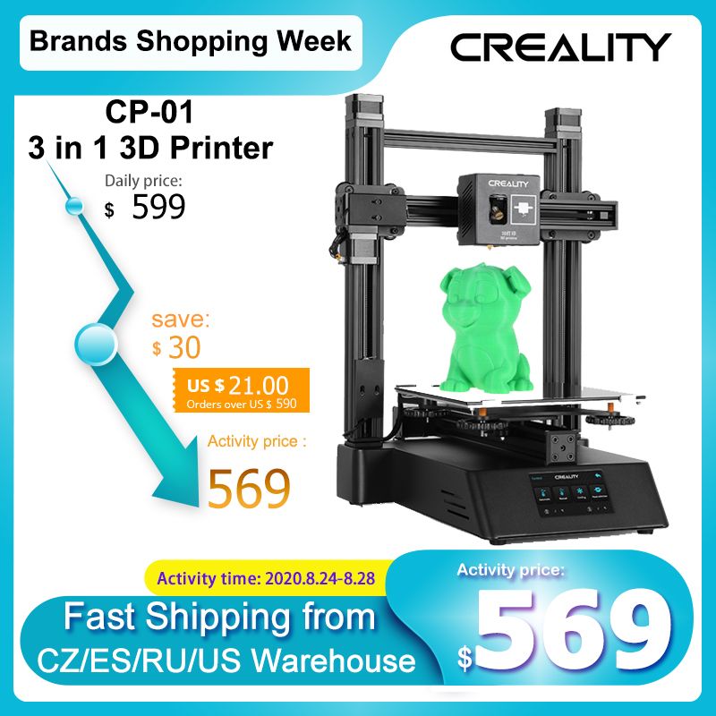 Creality 3d Cp 01 3 In 1 3d Printer 0 0 0mm 4 3 Inch Touchscreen Multifunction Engraving Cnc Milling Cutting Machine A3 Printers Air Printer From Cornrain 807 87 Dhgate Com