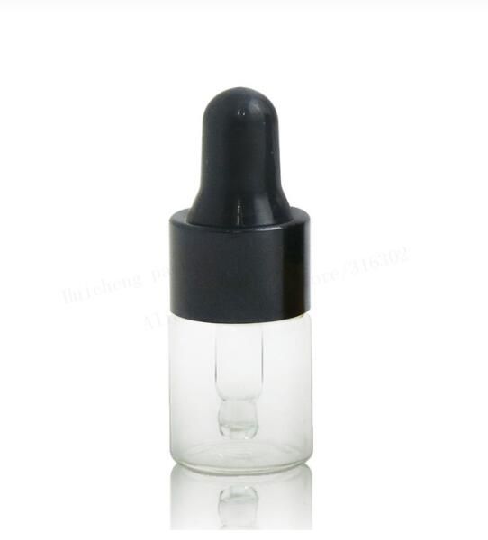 2ml clear bottles with black cap
