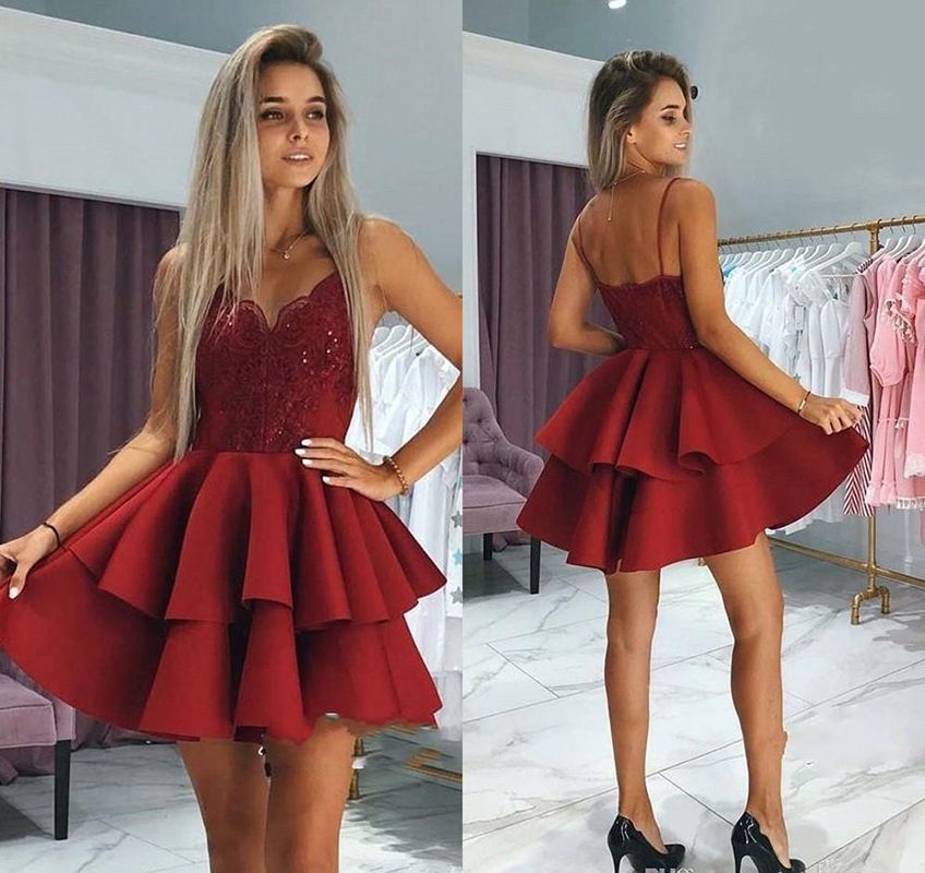 New Fashion Dark Red Homecoming Dresses ...