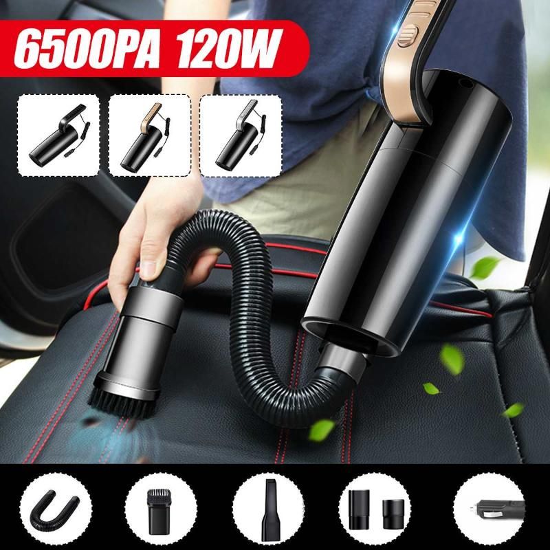 Compra Potente Aspiradora De Mano Aspirador Ciclón De Succión En Seco  Húmedo Coche Automático Portátil Para El Hogar Del Coche Limpiador Pelo Del  Animal Doméstico 6500PA 120W Barato | Entrega Rápida Y