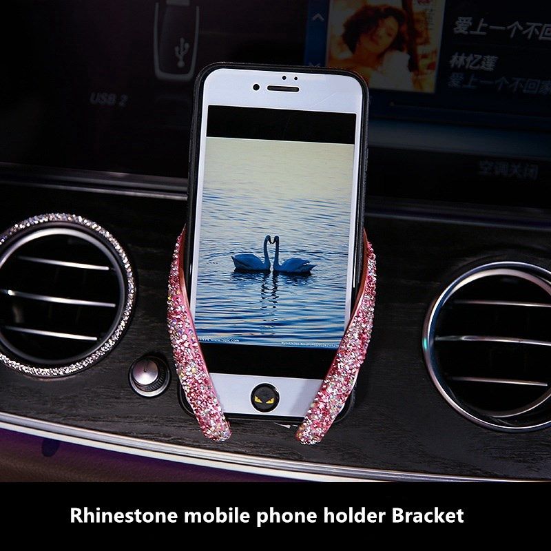 Rhinestone mobile phone holder