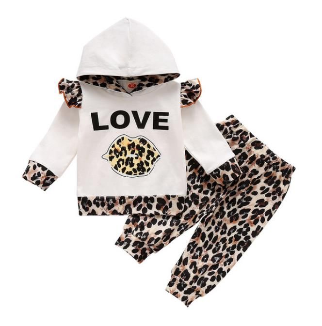 # 2 leopardo roupa baby girl
