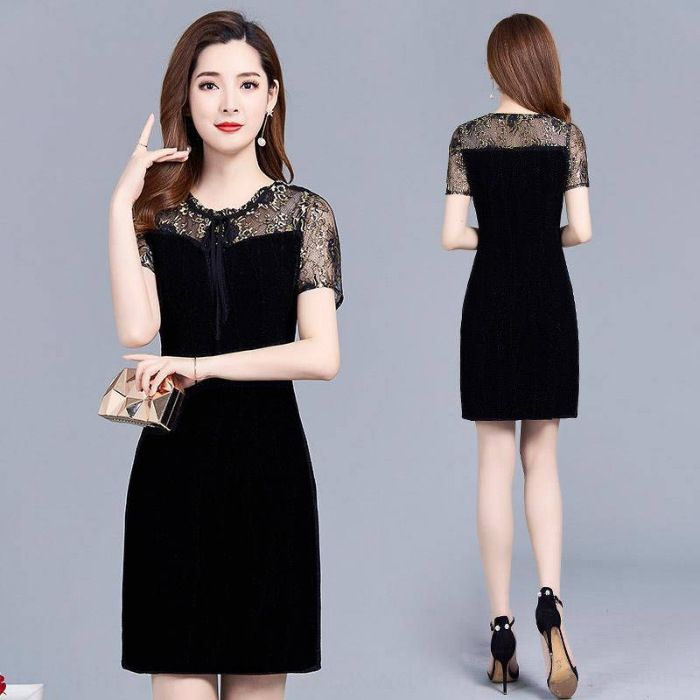 mid length lace dress