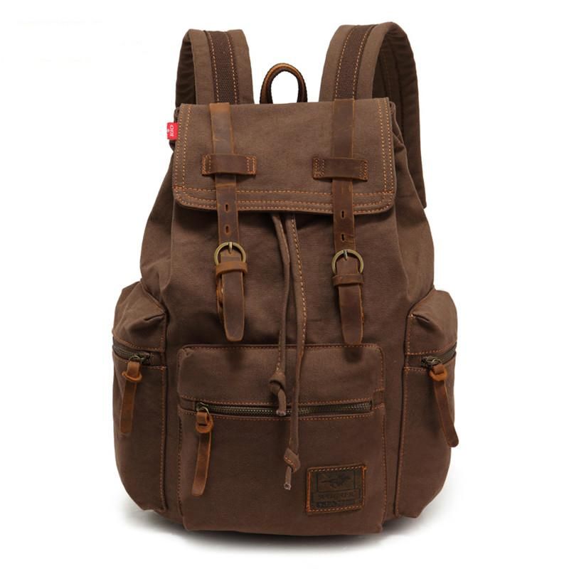 Compra Los Nuevos Hombres De Moda Del Recorrido Del Bolso Mochila De Lona  De La Vendimia Morral De La Escuela De Los Hombres De Bolsos De Viaje De  Gran Capacidad Portátil Mochila