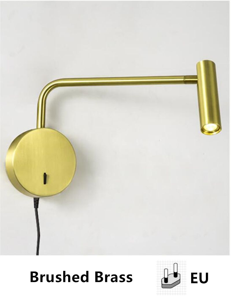 EU Plug Brushed Brass