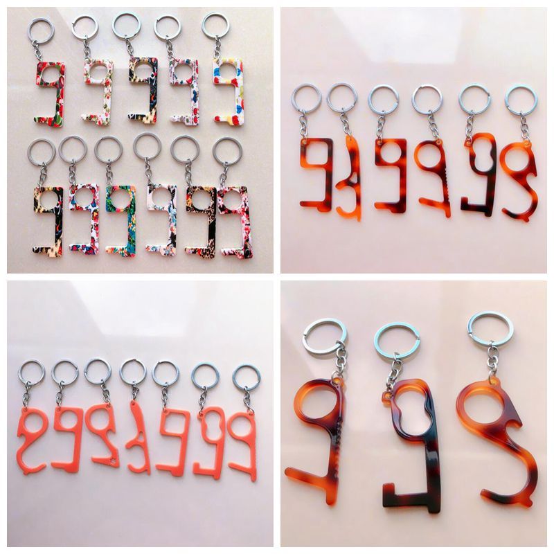 Portable Keychain Elevator Buttons Contactless Tool Door Handle Key