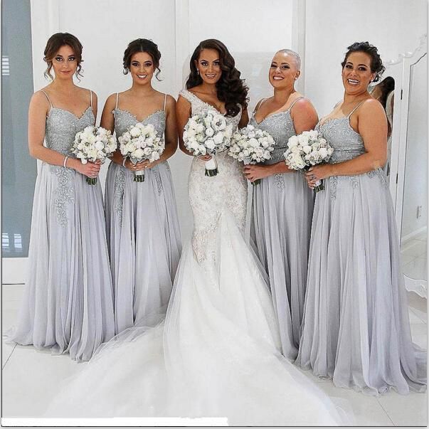 silver bridesmaids
