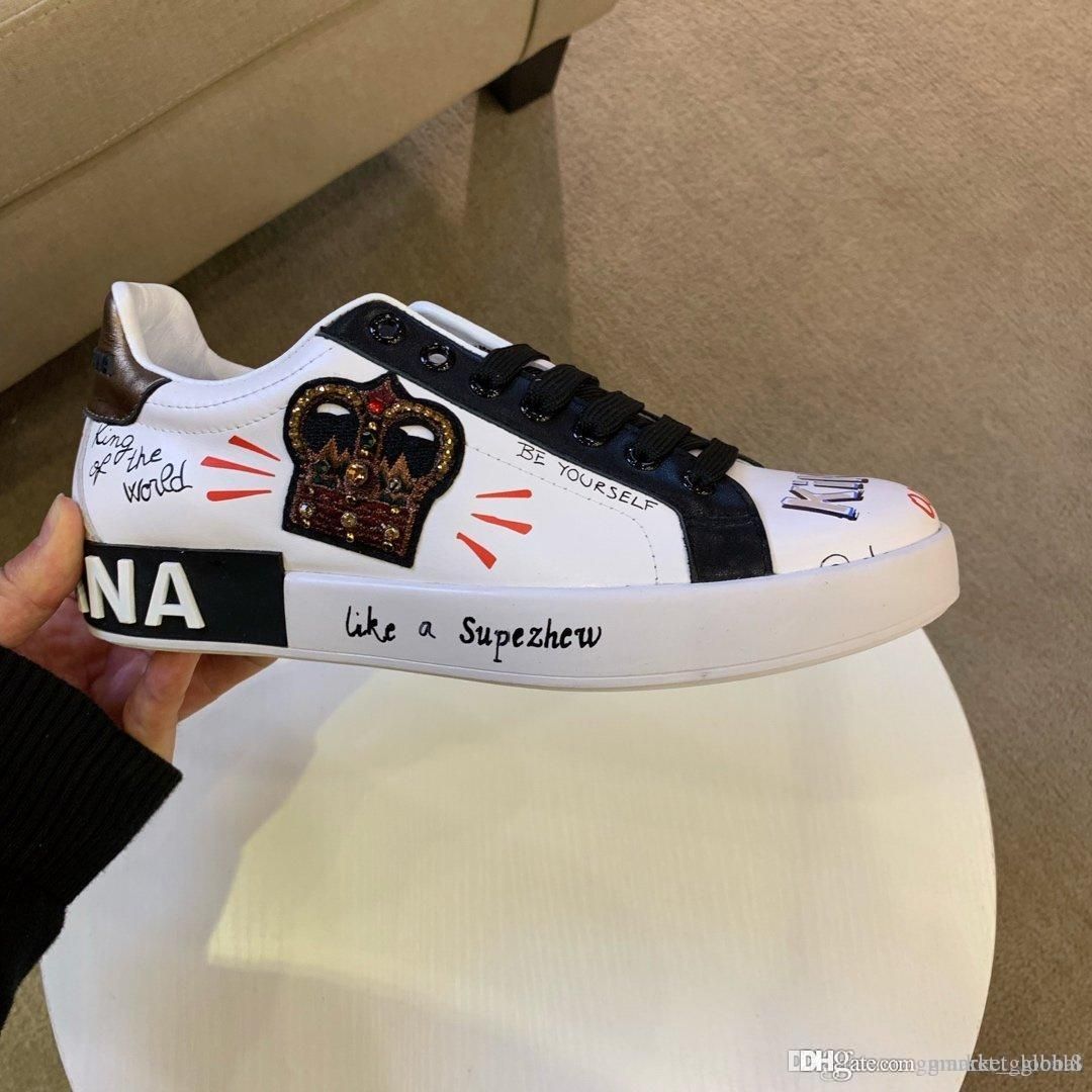 printed calfskin portofino sneakers