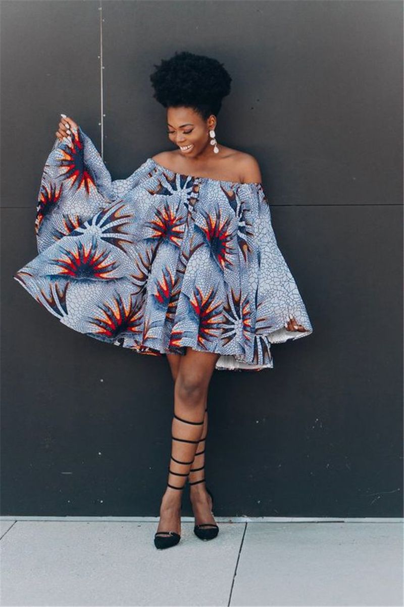 off shoulder african dresses