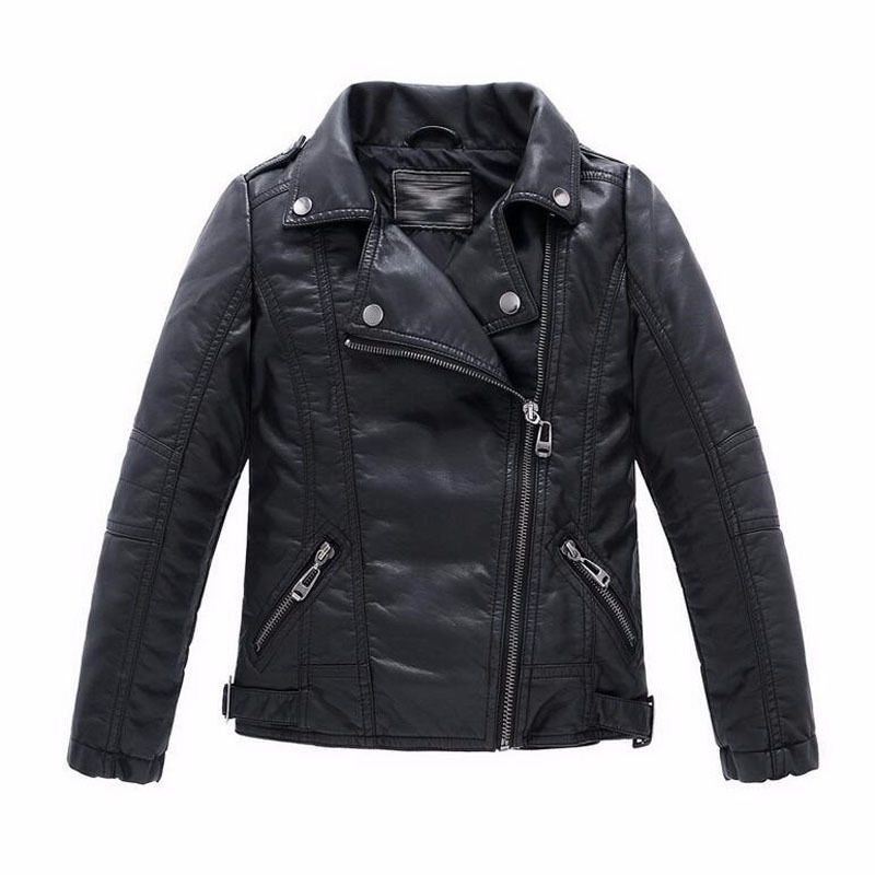 baby boy black leather jacket