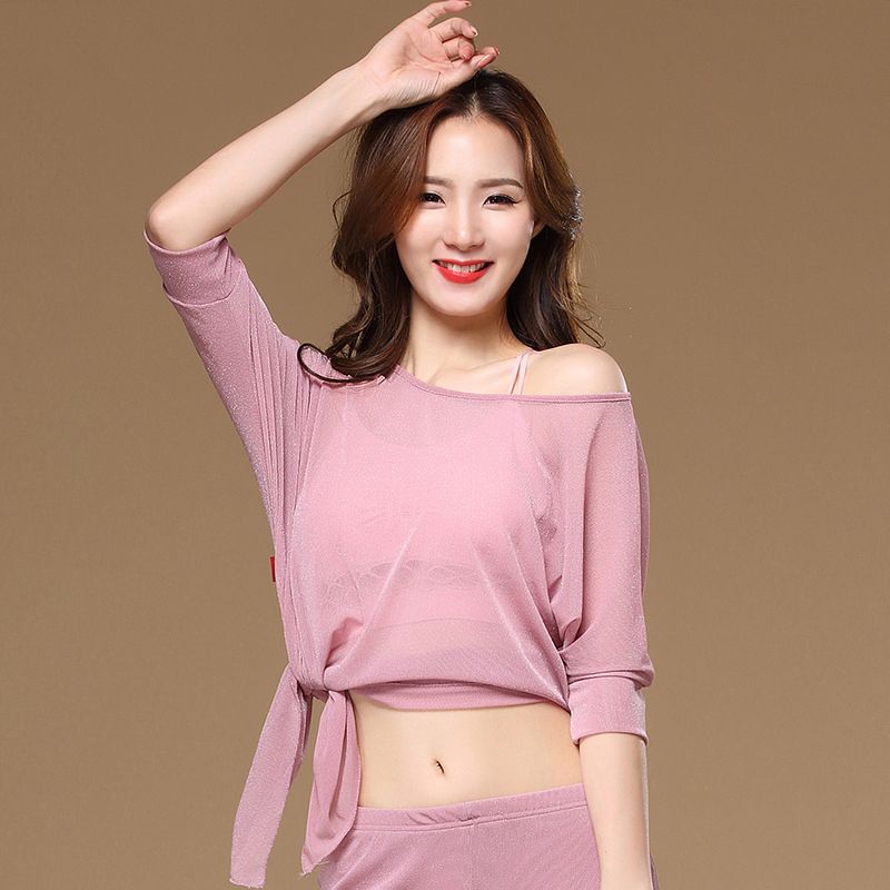 silver sequin dance top