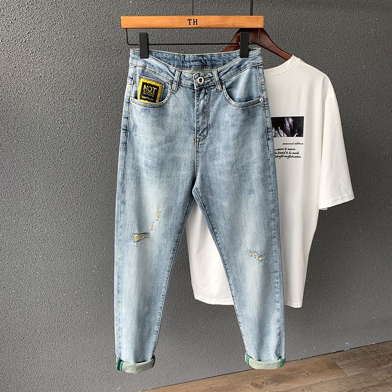 light colored ripped jeans mens