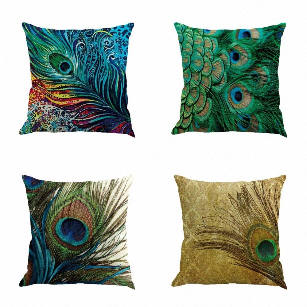 Artistic Rainbow Colorful Pillow  Cover Home Decor Cushion Cover Case 