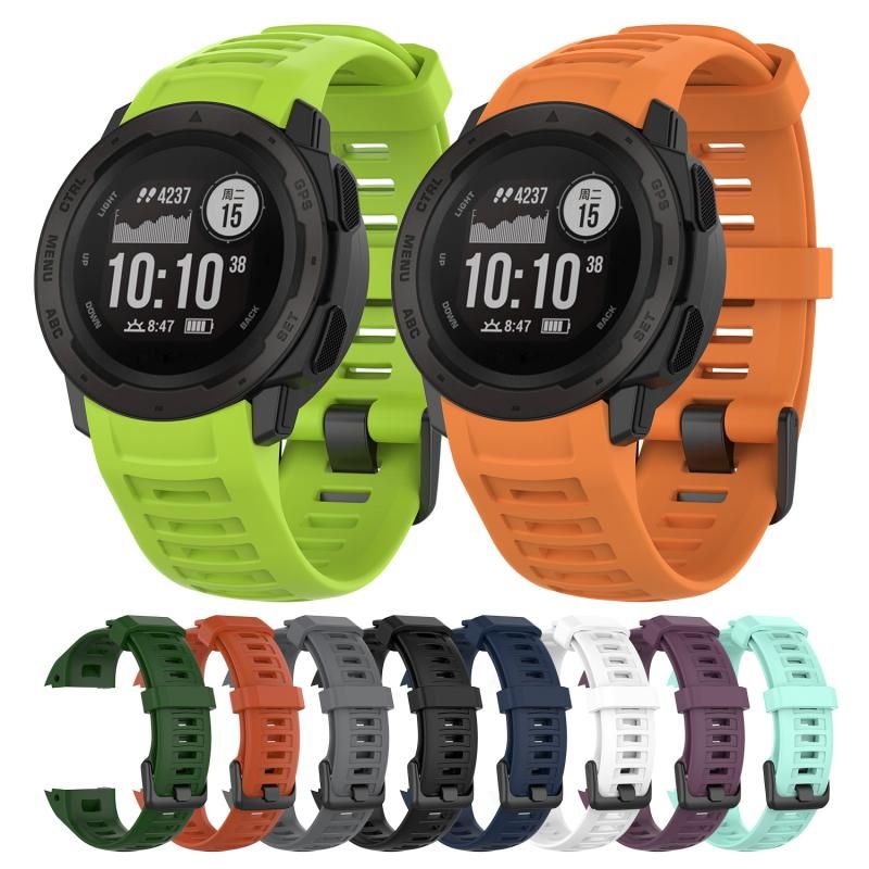 Acquistare Cinghia Del Silicone Traspirante La Sostituzione Garmin Instinct  Acciaio Fibbia Cinturino Nero Smart Watch Strap Sport Economico | Consegna  Veloce E Qualità | DHgate Italy