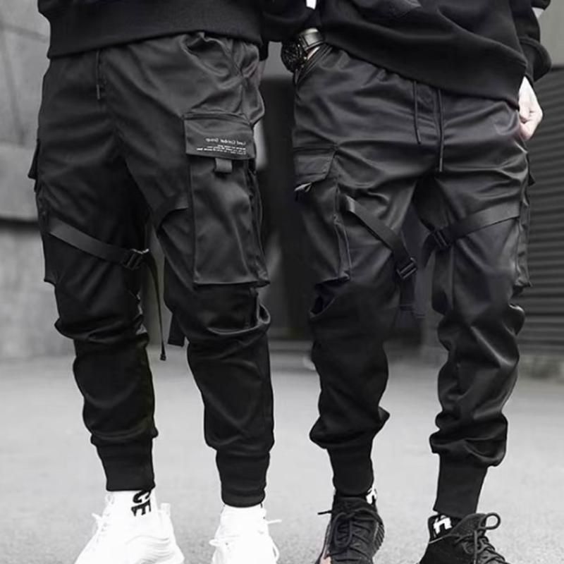 Compra 2020 Pantalón De Carga Suelto De La Moda De Los Hombres Correas  Ajustables De La Moda Ocasionales Pantalones De Mono Afilados Sueltos Con  Múltiples Bolsillos Negro Otoño Barato | Entrega Rápida