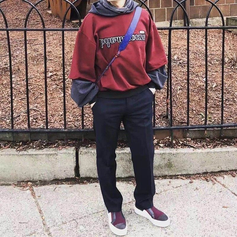 gosha rubchinskiy layered moletom com capuz