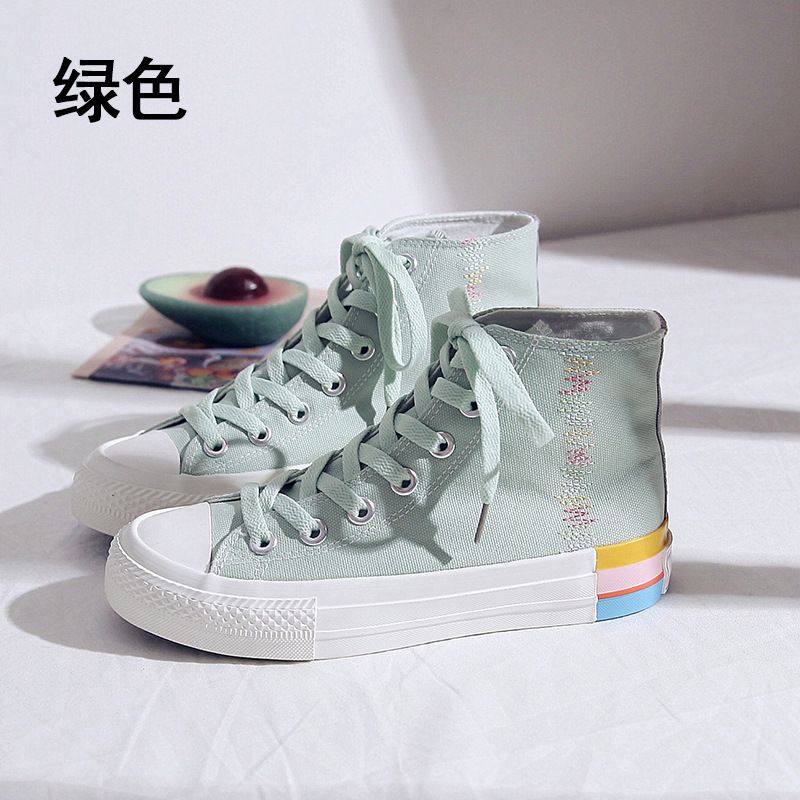 Compre 2020 Zapatos Del Resorte Del Modelo Nuevo Hight Top Calzado De Mujer  1970S Base Ocasional Coreano Estilo Para Mujer Estudiante De Moda A 32,49 €  Del Dx25800 | Es.Dhgate.Com