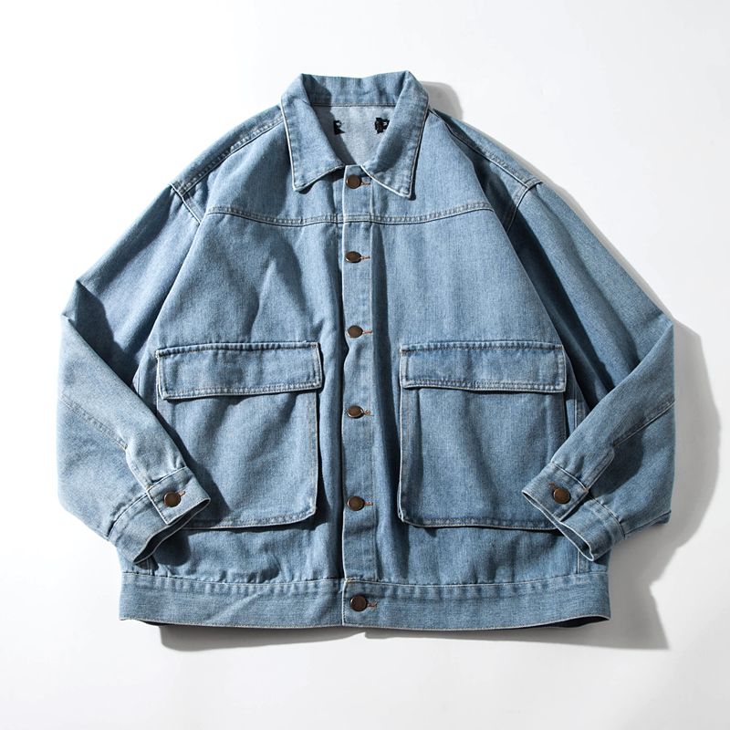 mens denim jacket with corduroy collar