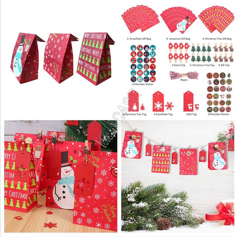 kraft christmas gift bolsas