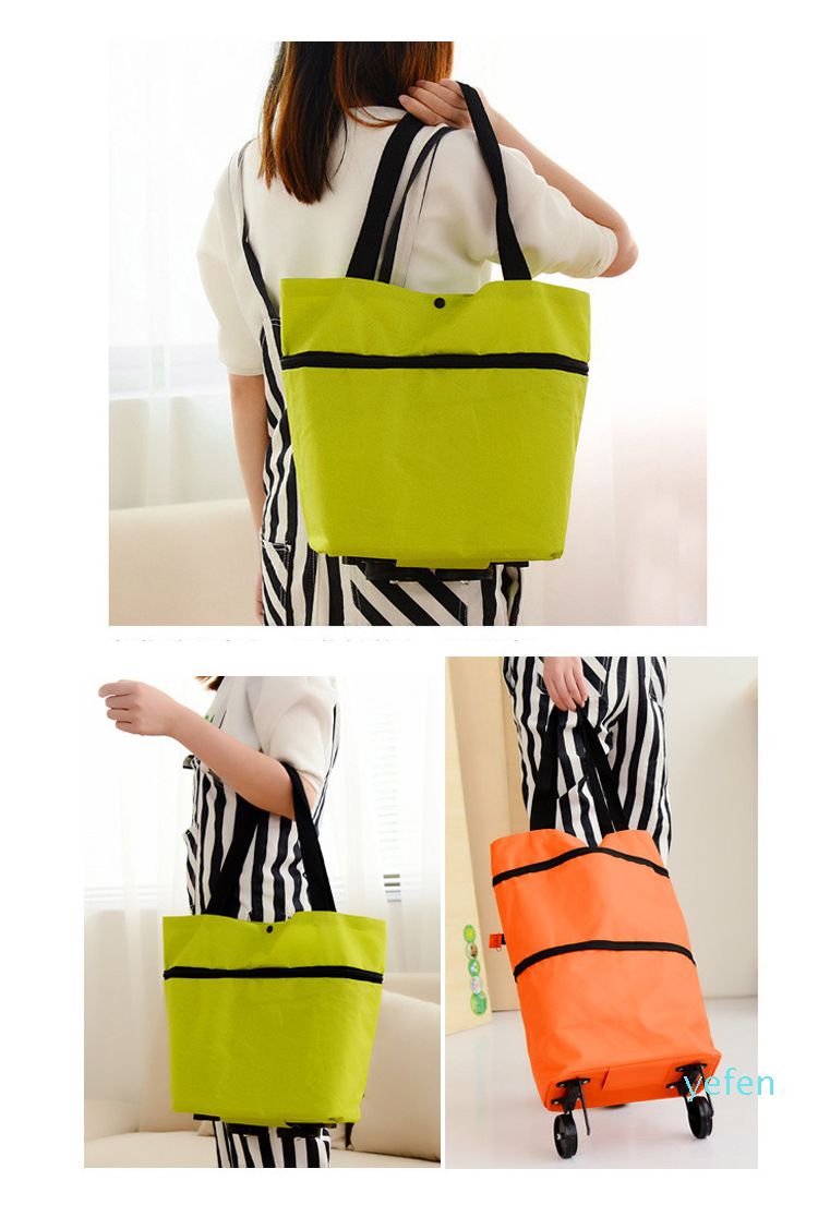 rolling grocery tote