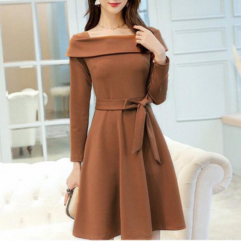 Compra Mujer Vestido Traje Señoras Oficina Ropa Trabajo Negocio Formal  Manga Larga Primavera Otoño A Line Elegante Vestidos Casuales Femenino  Vestidos Q4cy # Barato | Entrega Rápida Y Calidad | Es.Dhgate