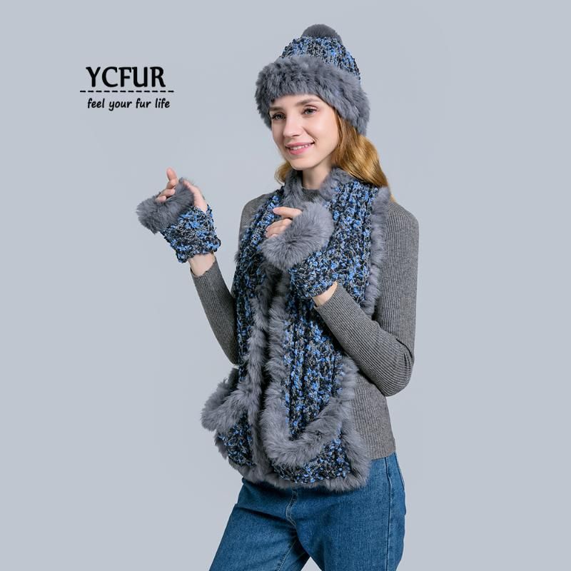 real fur hats and gloves