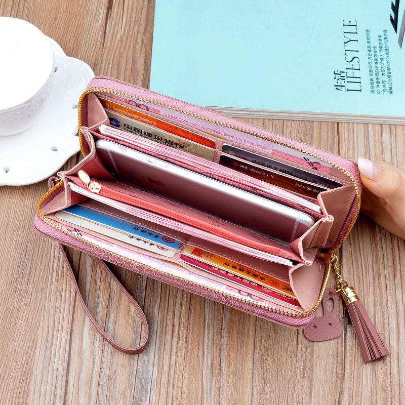PU Leather Women Wallet Lady Long Wallets Color Money Purses Female