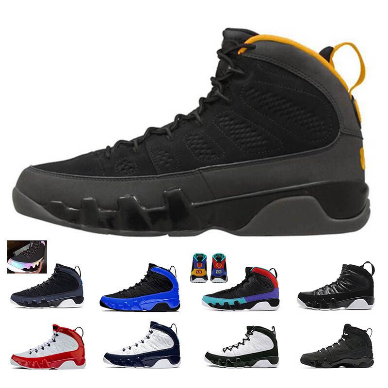Ceder calentar Novedad Nike Air Jordan Retro 9 zapatos de baloncesto para hombre Bred LA Mop Melo  Anthracite Negro