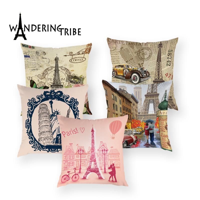 Viajero derrota Inadecuado Cojín / almohada decorativa Francia París Caja de lanzamiento de París Cubierta de cojín de colorido Torre Viajero derrota Inadecuado Cojín / almohada decorativa Francia París Caja de lanzamiento de París Cubierta de cojín de colorido Torre