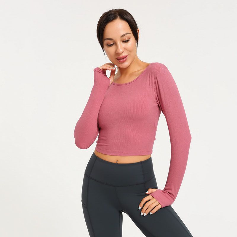 long sleeve fitted workout tops