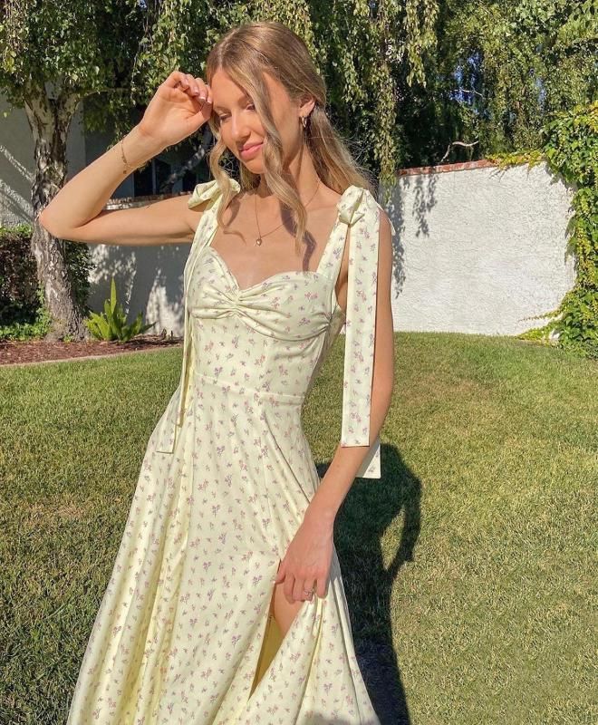 Acquistare Abiti Casual Stampa Floreale Cottagecore Singeley Strap Midi  Party Club Sexy Backless Elegante Dress Spalato Dress Donne Vestidos  Economico | Consegna Veloce E Qualità | It.Dhgate